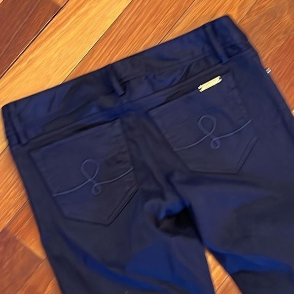 🌸 Lilly Pulitzer Worth Skinny Jean Silk Sateen Pant Midnight Navy Blue 2 - Picture 9 of 10